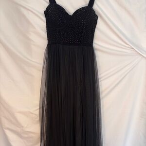 Windsor Black Dress with Tulle Skirt